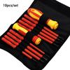 10-Piece Insulated Cross & Flat Screwdriver Set for Professional Electrical Repair