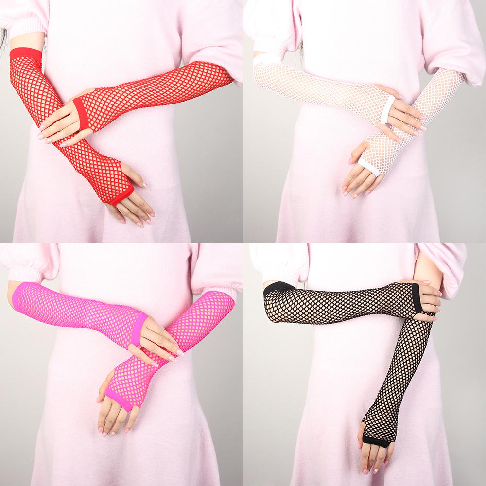 Женские сексуальные панк сетчатые перчатки варежки варежки без пальцев