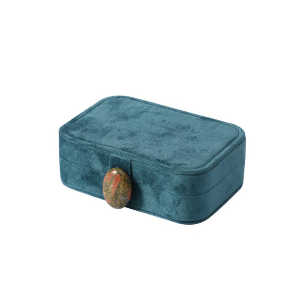Large Capacity Velvet Jewelry Box Exquisite Necklace Storage Box Jewelry Organizer Case  Travel Use