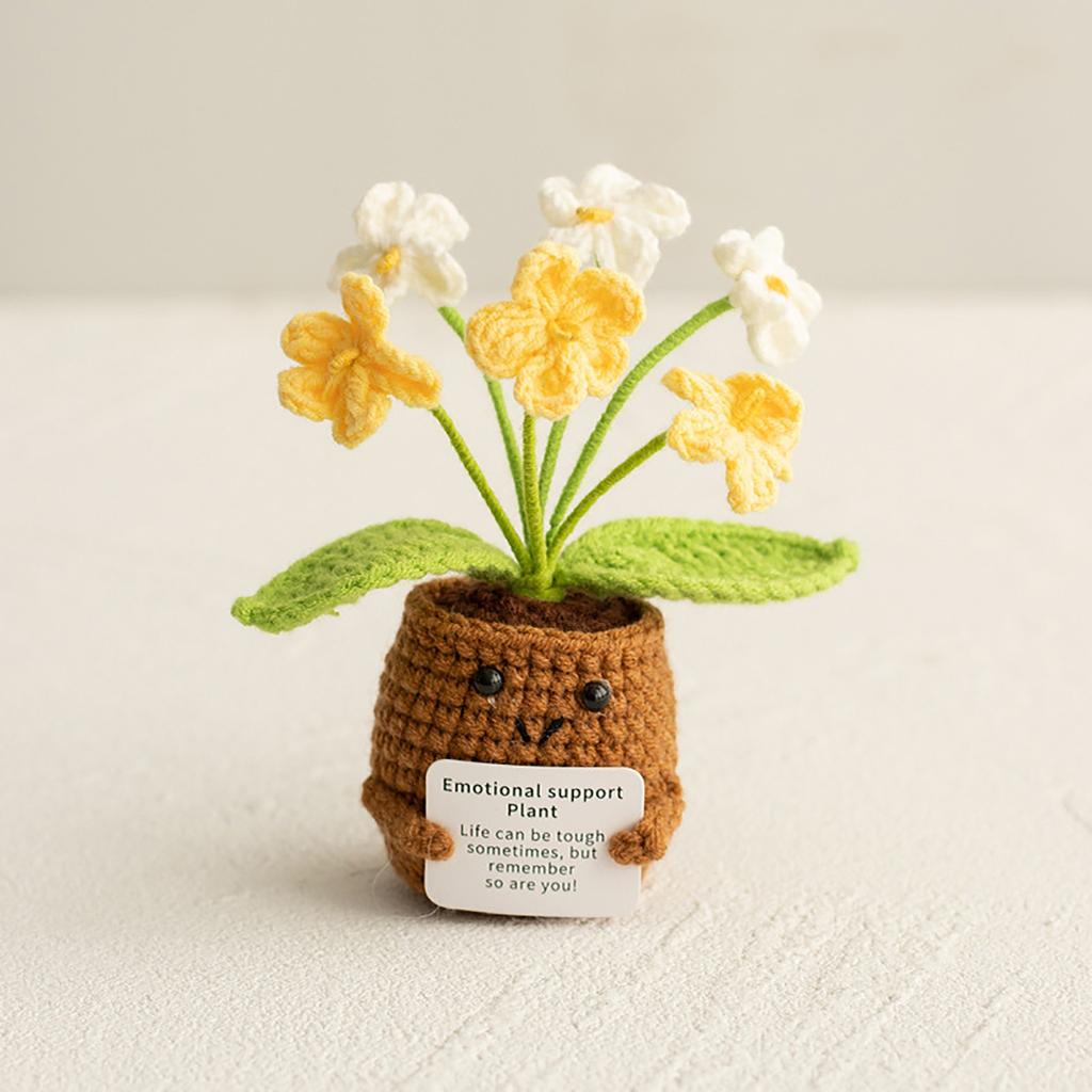 Самодельные вязаные горшки для растений Креативные вязаные горшки Милые горшки для позитивного поощрения