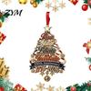 Indoor Outdoor Christmas Decor 250th Anniversary Tree Ornament, USA Xmas Hanging for Festival Atmosphere Home Window, Patriotic Acrylic Sign Veterans