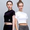 Футболка Horaho Logo Basic Crop Sports с коротким рукавом (Белый черный)