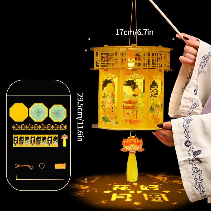 Chinese Paper Lantern Mid- Autumn Festival Lanterns Japanese Lantern Wedding Accessorie Autumn Decor DIY Material Pack
