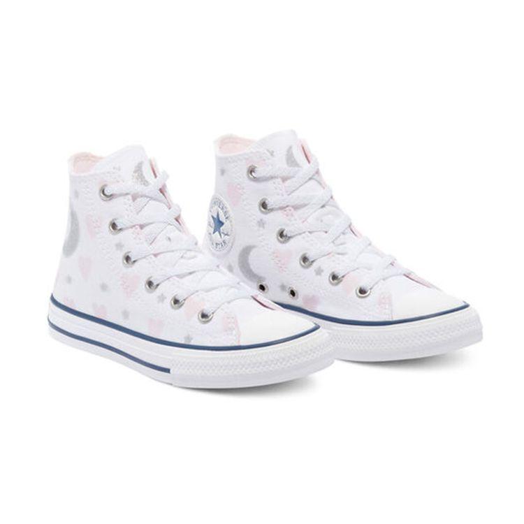 Converse Детские кроссовки Chuck Taylor All Star High GS My Wish Белый Розовый Серебристый 671094C