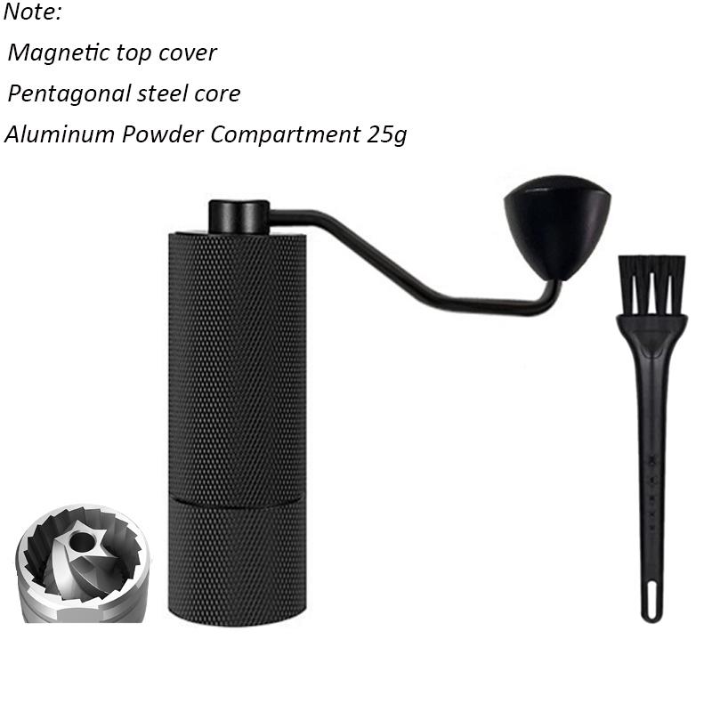 Ручная кофемолка Кофемолка из нержавеющей стали Встроенная двойная подшипниковая фиксация Регулируемый кухонный кофейный инструмент