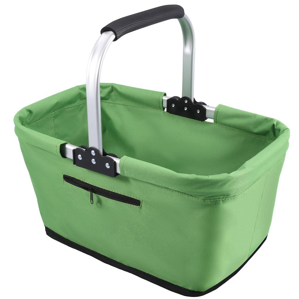 23L Foldable Storage Bag Shopping Basket with Handle Portable Garden Grocery Basket For Outdoor Travel Picnic Campsite Organizer