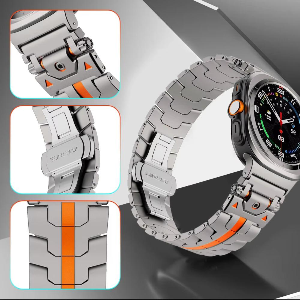 Stainless Steel Strap for Samsung Galaxy Watch Ultra 47mm Loop Band Bracelet for Galaxy Watch Ultra 47MM No Gaps Link Wristband