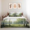 Forest Theme Three-Piece Quilt Cover 3D Digital Printing Bedding Set Bed Cover