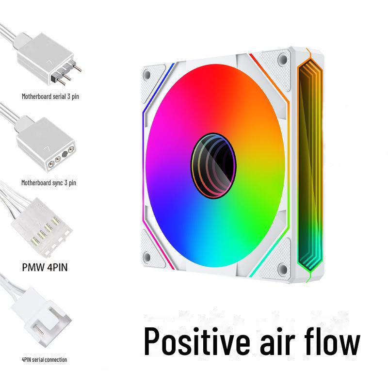 12 см RGB LED ультра-тихий вентилятор охлаждения корпуса настольного компьютера