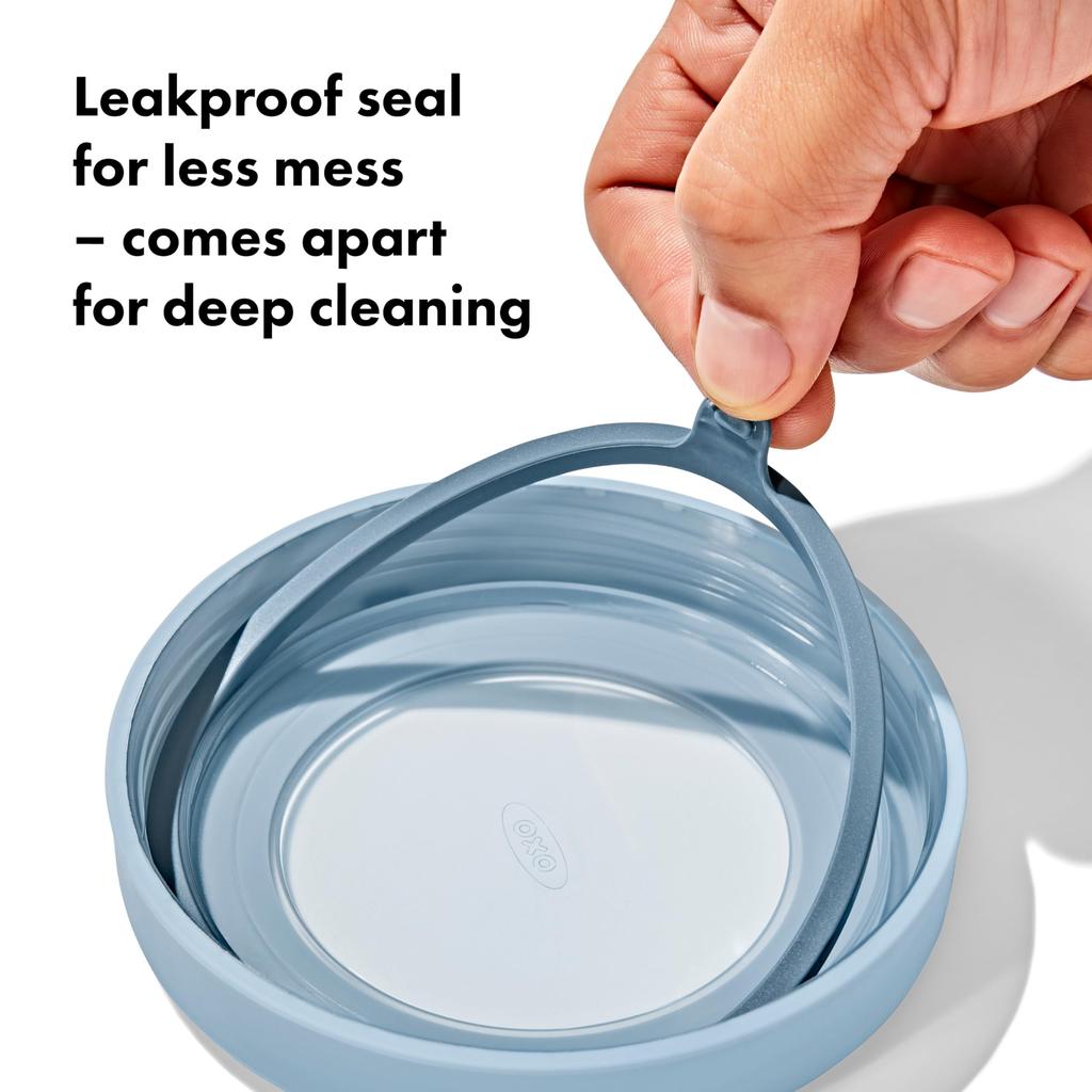 OXO Twist Stack and Freezer for Food Storage and Meal with Containers, 2-Piece Set, 592ml, Microwave, Dishwasher, Safe, Prep, Gaskets, Stackable.