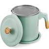 LMETJMA Bacon Grease Container with Strainer 1.4L Stainless Steel Oil Filter Pot Cooking Oil Storage Pot with Strainer JT403