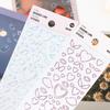 1 Sheet Transparent Flash Laser Line Stickers Decorative Stationery Diy Scrapbooking Material Pvc Stickers Cute Album Stick