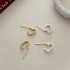 Двухслойные серьги Love Bead Edge в форме сердца Sweet Design Light Luxury Women