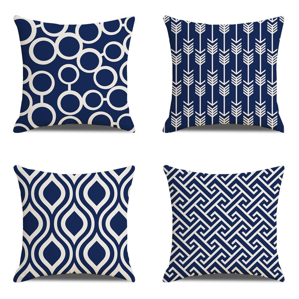 Скандинавская декоративная подушка с геометрическим рисунком, чехол для диванной подушки, современный домашний декор, квадратная наволочка, наволочка из персиковой кожи