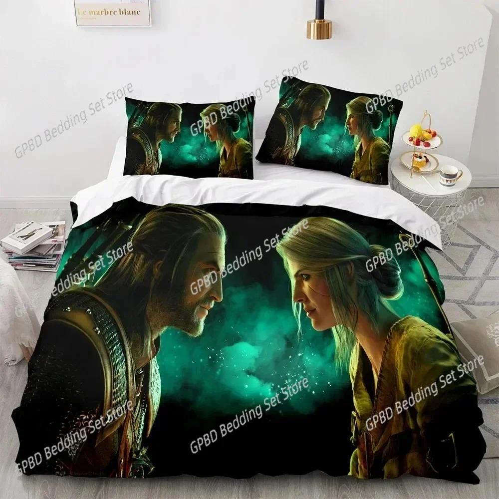 Luxury  New 3D Printed W-Witchers 3D Duvet Cover Bedding Set Comforter Linen Pillowcases Home Decor Single Double Twin King Quee