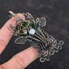 Australian Chrome Chalcedony Pendant Copper Wire Wrapped Gemstone Pendant Handmade Deer Face Pendant Rainbow Moonstone Pendant Gifts For Him