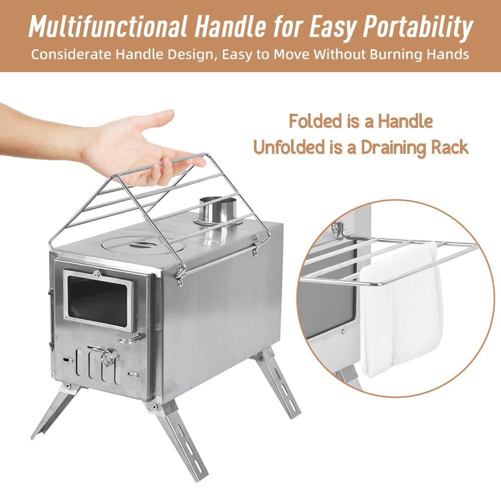 Дровяная печь для кемпинга на открытом воздухе для палаток, складная дровяная печь с камином для палаток, камин на патио