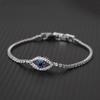 Модный браслет из меди Blue Devil's Eye, женская любовь, циркон, кристалл, серебряные украшения, подарок девушке, аксессуары премиум-класса