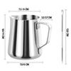 Кувшин для вспенивания молока из нержавеющей стали объемом 350/600 мл, паровая кастрюля с ручкой для латте-арта, аксессуары для кофе и латте