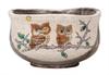 Kutani Ware Iwataya Matcha Bowl, Owl, K9-856