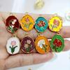8pcs Vintage Floral Enamel Charms, Assorted Tulip Rose Lily Orchid Pendants for DIY Jewelry Making, Necklace Bracelet Earrings Keychain  Accessories