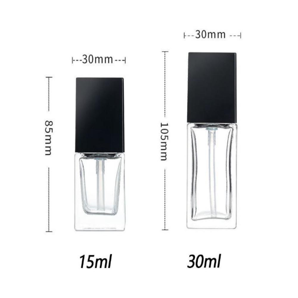 Transparent Split Bottle Glass Square Liquid Foundation Bottle Isolation Cream Packaging Bottle