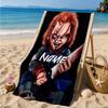 Custom Name Chucky's Bloody Tale Beach Towel Microfiber Beach Towel, Lightweight and Quick-Dry, for Summer Travel, Swimming Pool Gift