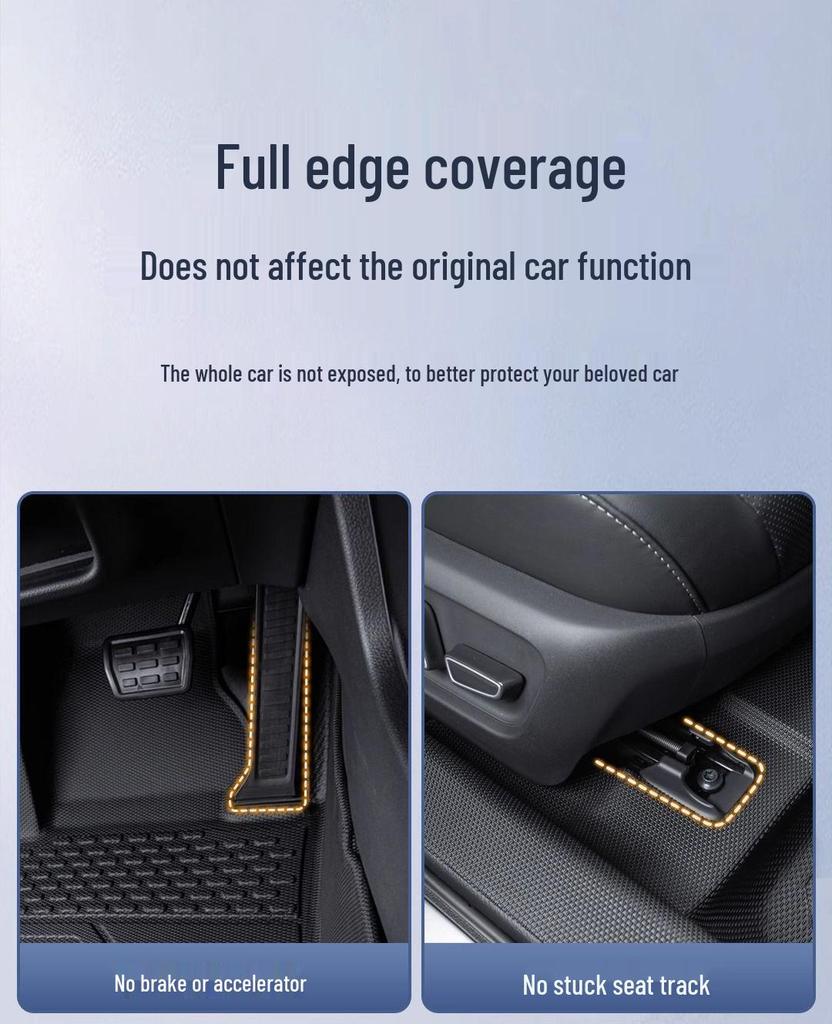 Geely Galaxy A7 Полный комплект ковриков для пола из ТПЭ с накладками на пороги - 26 Ковриков для ног нового дизайна