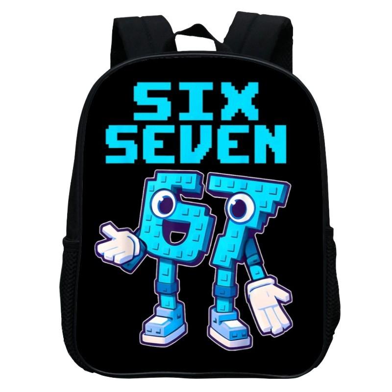 Школьная сумка в детский сад 67 Six Seven с принтом, мультяшный 12-дюймовый рюкзак, повседневный и легкий