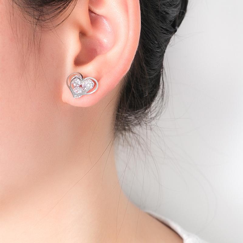 Милые серьги Temperament Love для женщин с бриллиантами и милыми серьгами