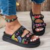 Women Slippers Buckle Thick-soled Slippers Women Home Soft-soled Sandals Summer Non-slip Beach Shoes Flats Slides Women
