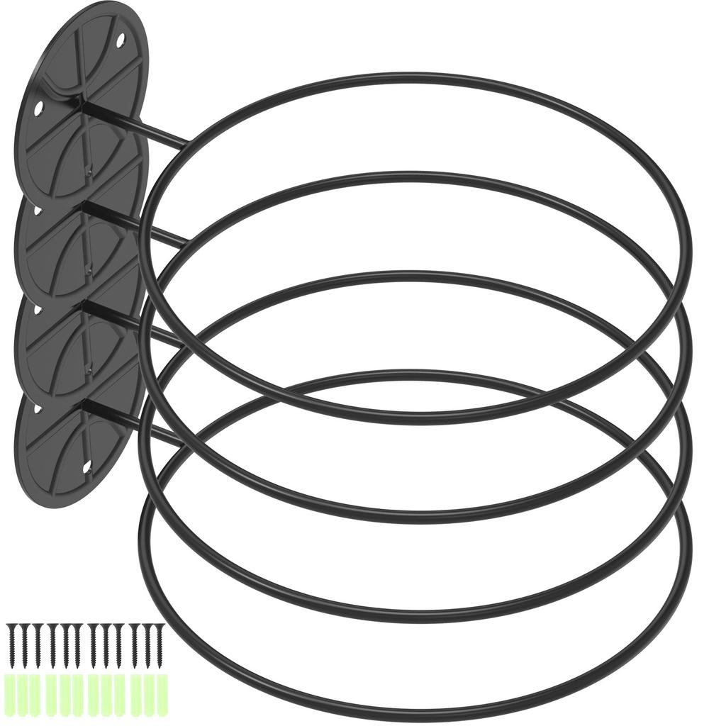 3/4 шт. Стойка для хранения баскетбольных, футбольных, волейбольных мячей, настенная стойка для хранения баскетбольных мячей, экономия места в гостиной, подставка для мячей
