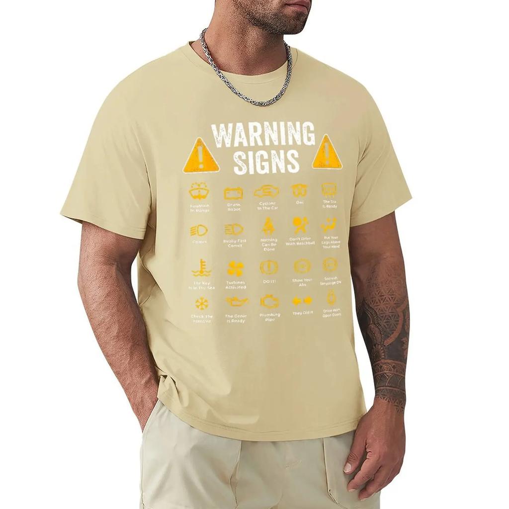 Забавные предупреждающие знаки для вождения 101, подарок автомеханику, футболка для водителя, повседневная футболка большого размера, хлопковые мужские топы, футболки, хлопковая одежда