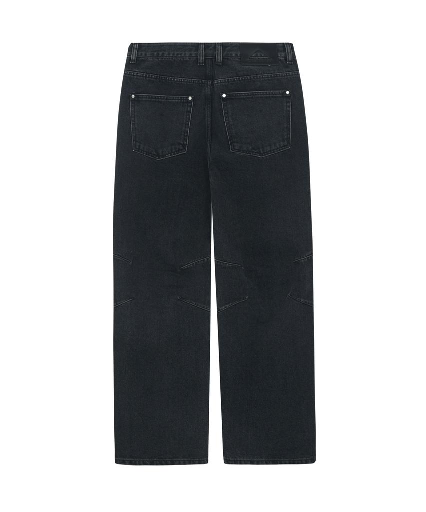 UNGIMMICK Flower Work Denim Pants (Black)