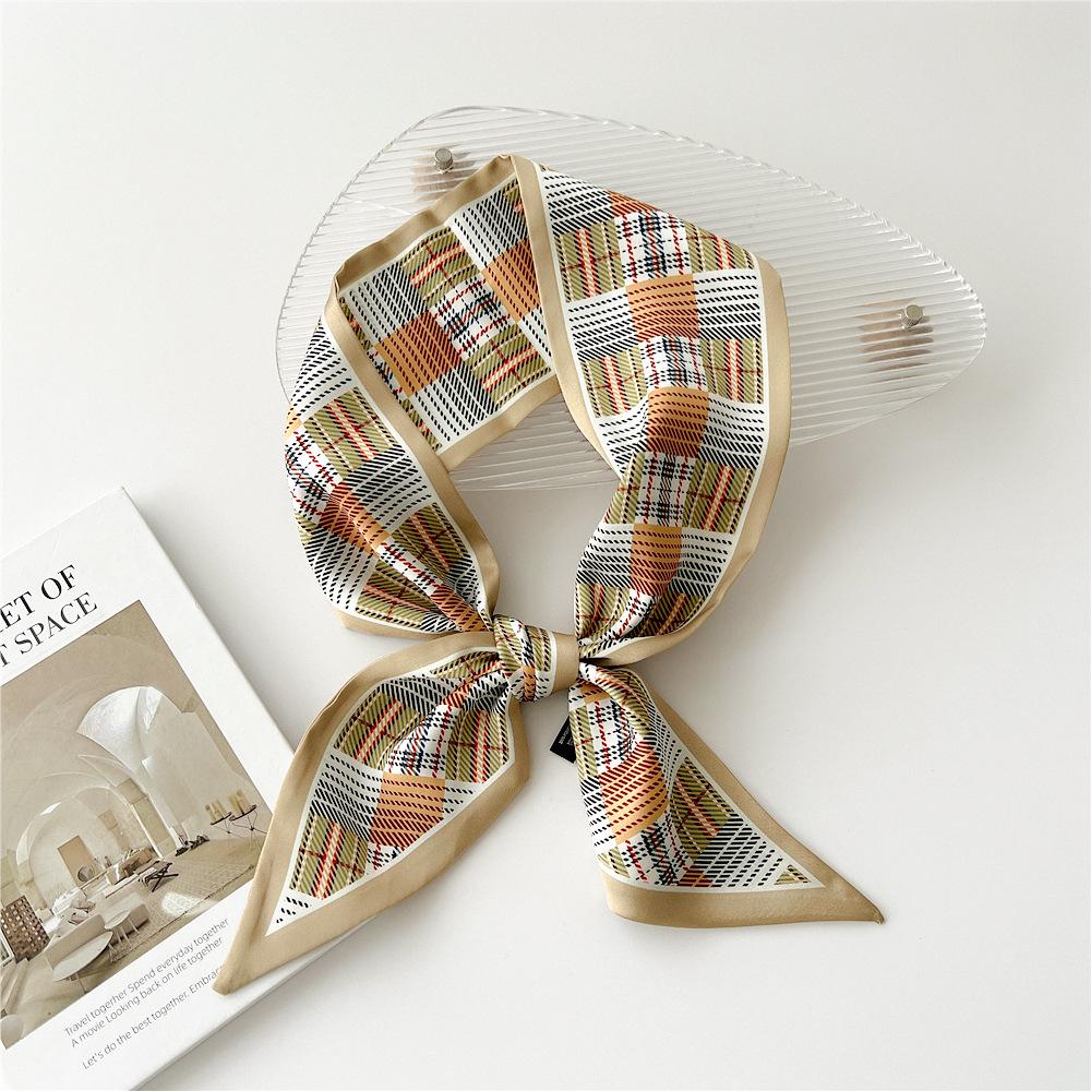 Новые шарфы Шелковые шарфы Женские весенние и осенние длинные декоративные профессиональные шарфы Летние тонкие стили в сочетании с рубашками Стильные