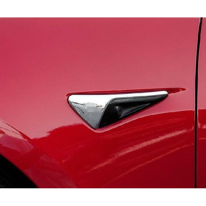 Для Tesla Model 3 2017-2020 2021 ABS Хром Накладка на внешнюю боковую камеру 2 шт.