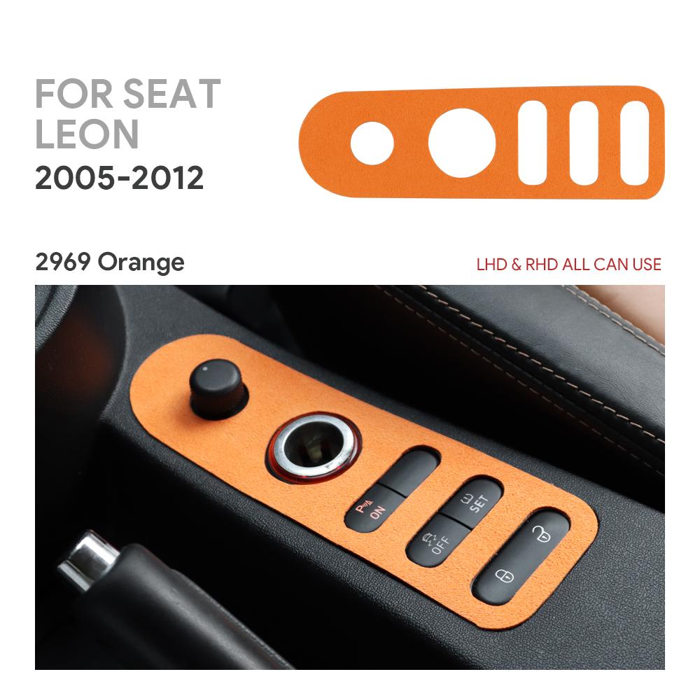 blsh7 Top Suede Trim Sticker For Seat Leon Altea 2005 2006 2007 2008 2009 2010 2011 2012 LHD RHD Car Door Lock Gear Shift Accessories