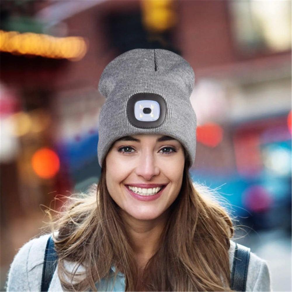 Beanie Hat With Light, Usb Rechargeable Led Beanie Hat Wit