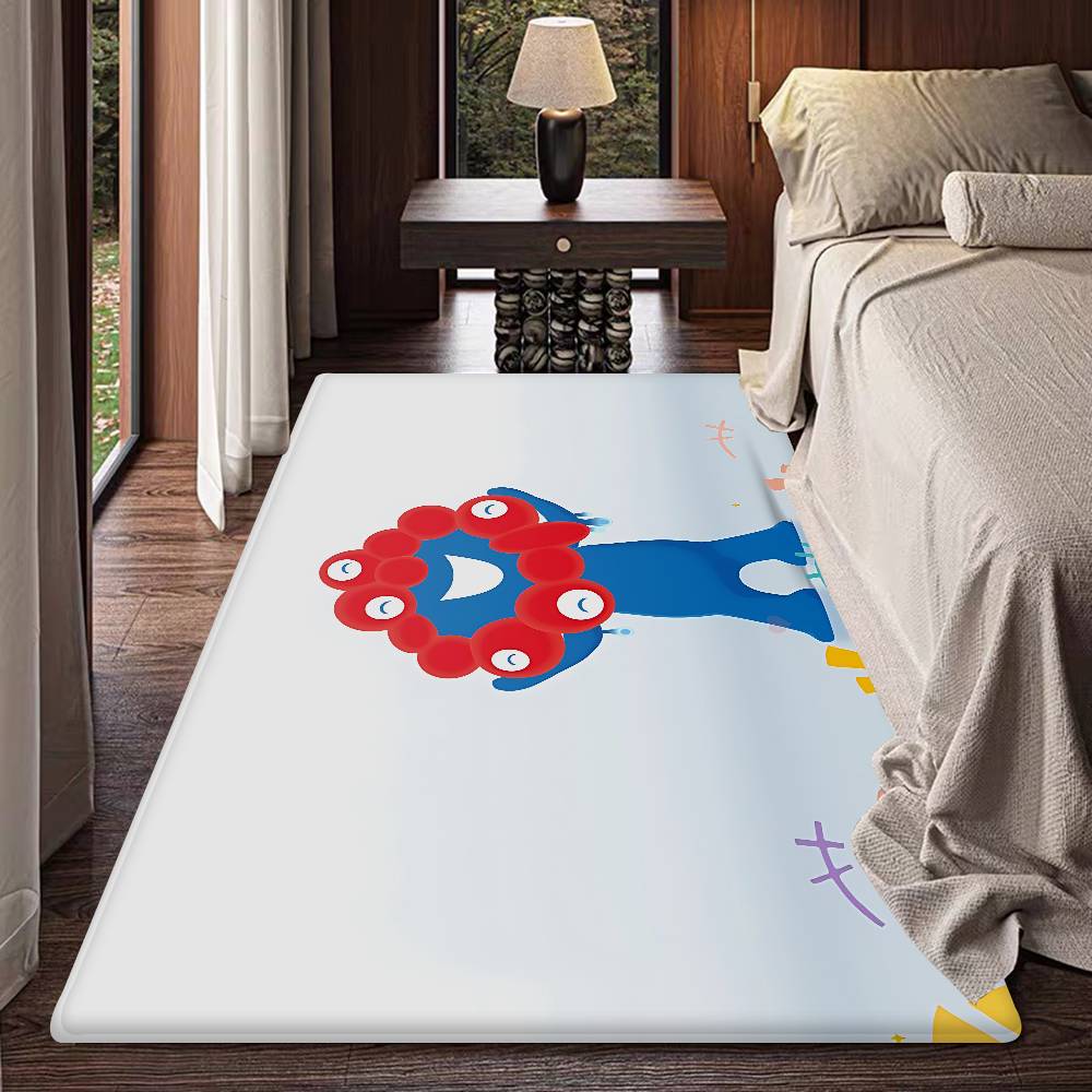 Cartoon M-Myaku-Myaku Door Mat Kids Room Bedroom Decoration Balcony Anti-Slip Doormat Living Room Doormat Area Rug