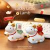 Lovely Zodiac Sheep Mascot Cute Creative Desk Ornament Party Favor Zodiac Sheep Figurine  Tabletop
