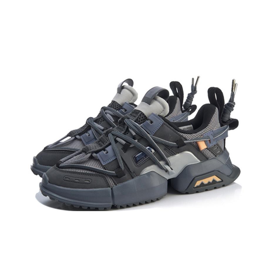 Li Ning Pangu Trek 2019 New York Fashion Week износостойкие дышащие низкие спортивные повседневные туфли мужские кроссовки снежно-серые AGLP075-6
