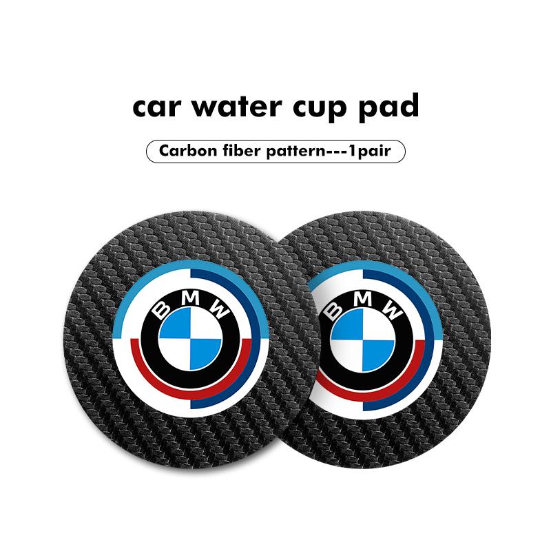 2pcs Car Coaster Water Cup Holder Anti-Slip Pads Accessories For BMW M 1 3 4 5 6 7 Series M3 M6 F01 F02E34 E36 E70 F10 X6 X1 UF0