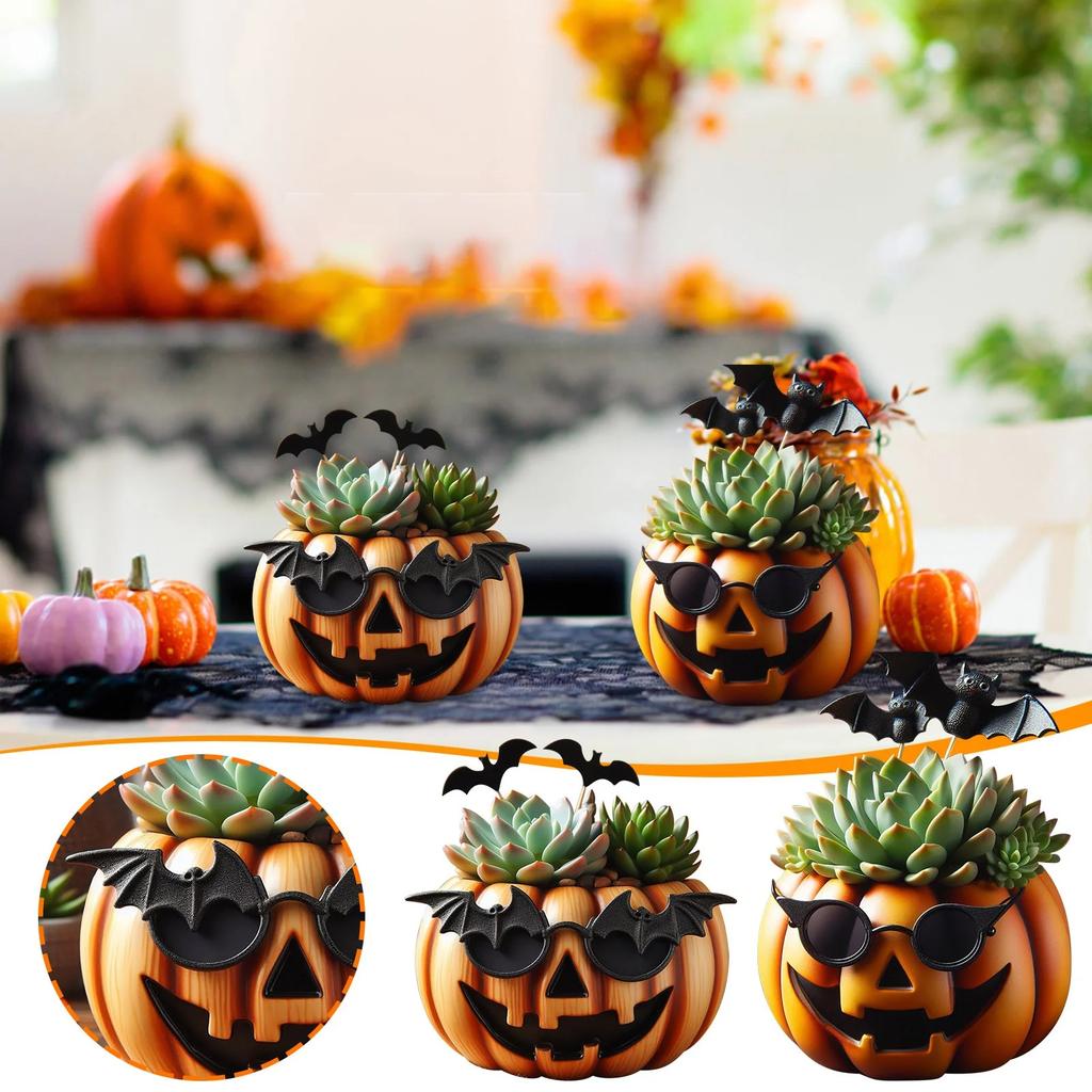 Halloween Pumpkin Planter Ornament Personalized Funny Halloween Decoration Resin Pumpkin Decor Thanksgiving Decorations Fall Decorations For Home