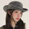 Однотонная ковбойская шляпа женская уличная большая с карнизом солнцезащитная шляпа-ведро из старого стираного хлопка альпинистская рыболовная шляпа от солнца для мужчин