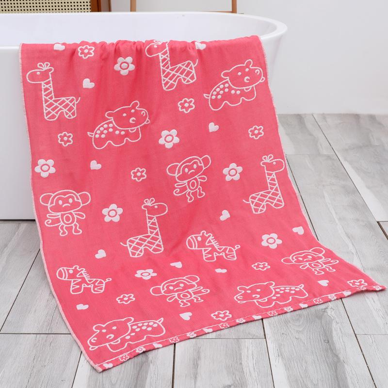 Банное полотенце из марли для взрослых, пляжное полотенце, диванное одеяло, одеяло из чистого хлопка, мультяшное, для ванной, дома, четыре сезона, двухстороннее, 70x140 см