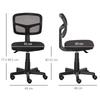Office Chair Ergonomic Desk Chair, Height-Adjustable Swivel Chair, Space-Saving, Black