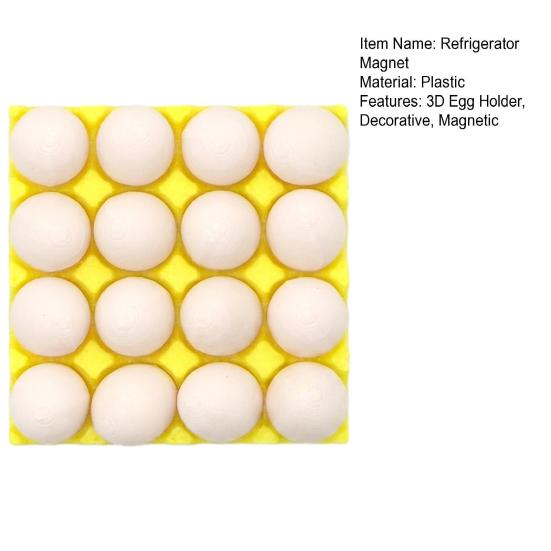 Yousheng 3D Egg Holder Refrigerator Magnet, Farmhouse Rustic Egg Tray Fridge Magnet, Decorative Magnet for Whiteboard Locker Fridge Door