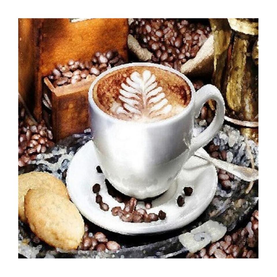 5D DIY полная круглая алмазная живопись кофе Алмазная вышивка горный хрусталь картина вышивка крестиком мозаика украшение дома подарок