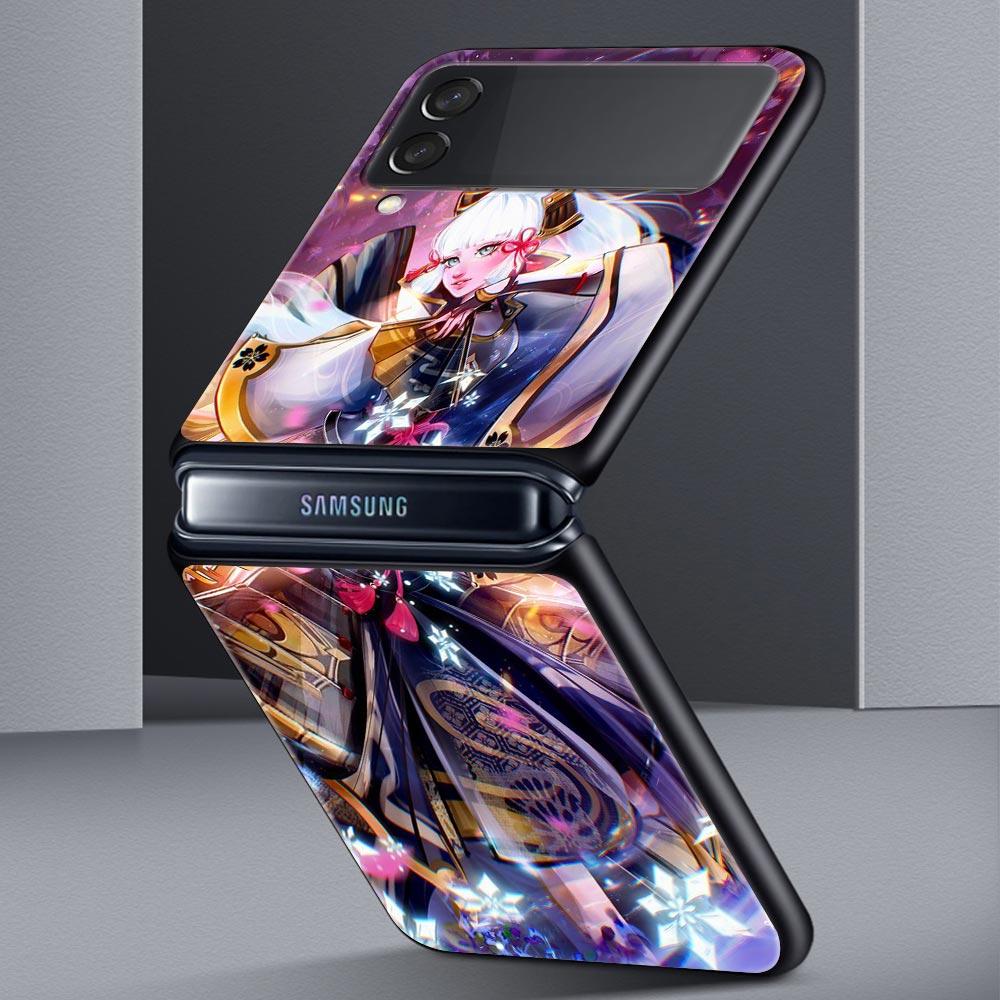 Чехол для телефона Xiao Genshin Impact для Samsung Galaxy Z Flip 3 4 5, черный, складной, жесткий, для ПК, защитный чехол