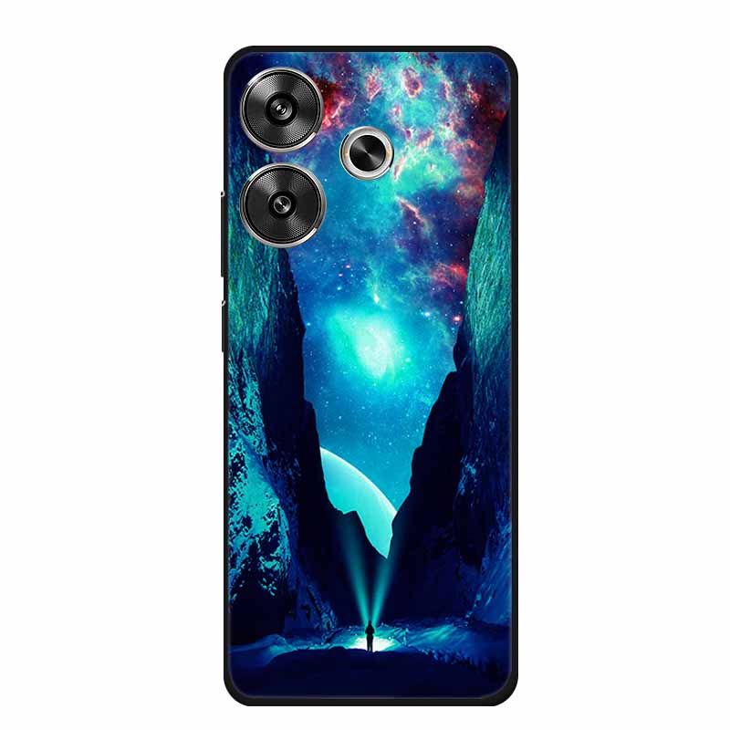 Phone Case For Xiaomi Poco M6 4G Back Cover Case Shockproof Black Silicone Soft Funda For Poco M6 Case PocoM6 M 6 6.79" Coque